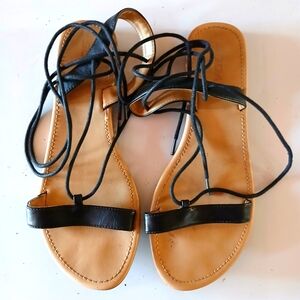 🌞🌸Summer Sale🌺🌼 Women's Soda Black Leather Strappy Sandals